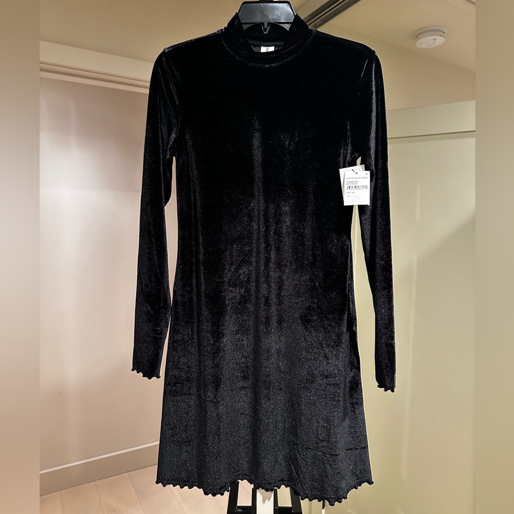 Black Velvet long sleeve dress